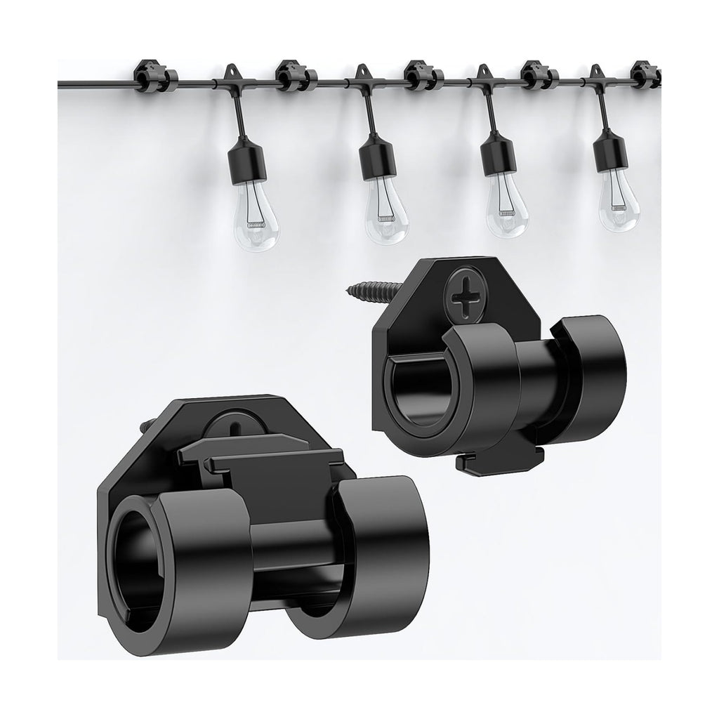 Lewufe Hooks for Outdoor String Lights Clips, 50 Pack