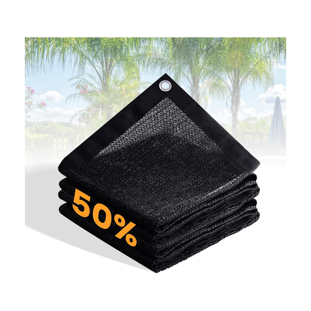 VICLLAX 50% Black Garden Shade Fabric Sun Shade Cloth - UV Protection Sun Shade Cover for Plants, Outdoor, Greenhouse &