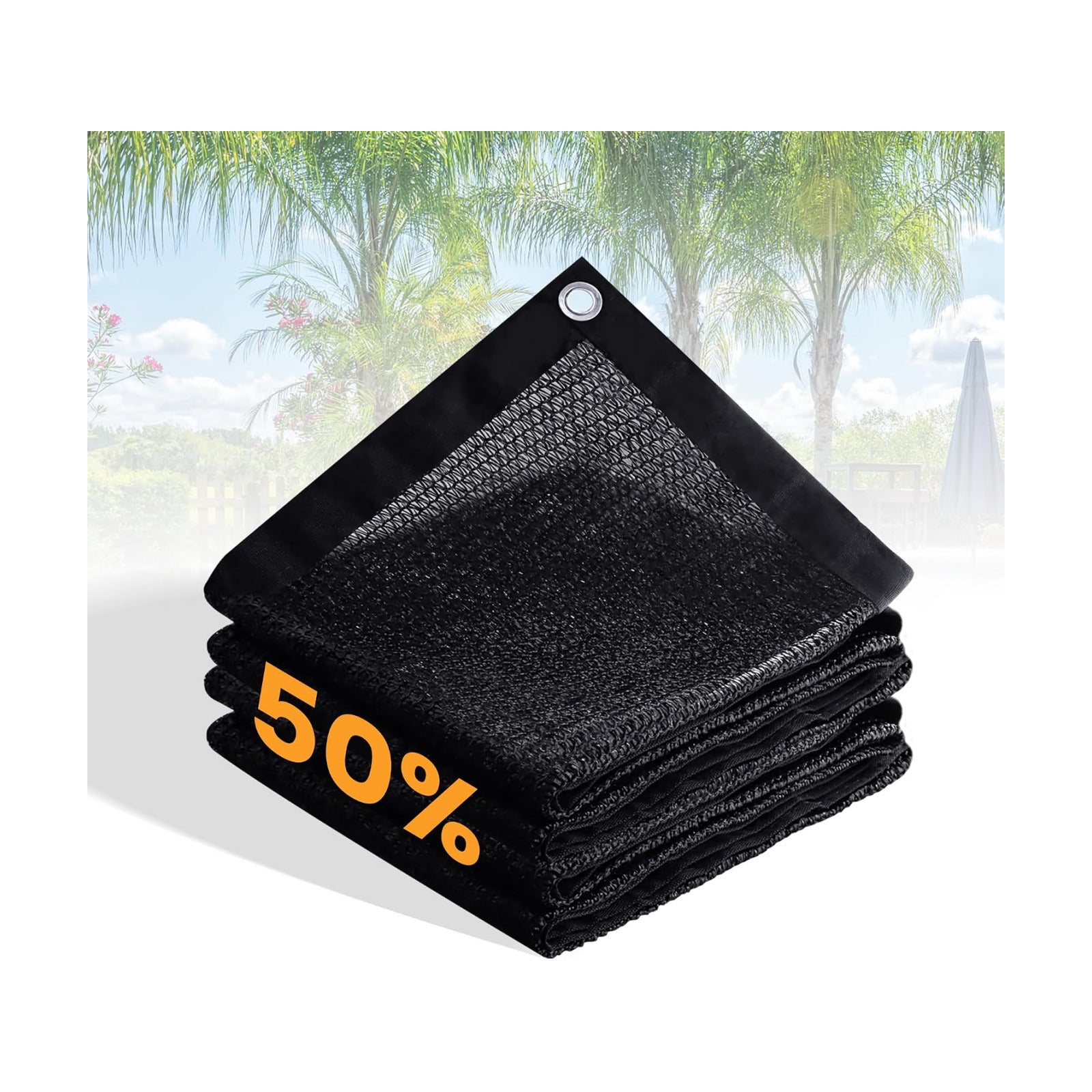 VICLLAX 50% Black Garden Shade Fabric Sun Shade Cloth - UV Protection Sun Shade Cover for Plants, Outdoor, Greenhouse &