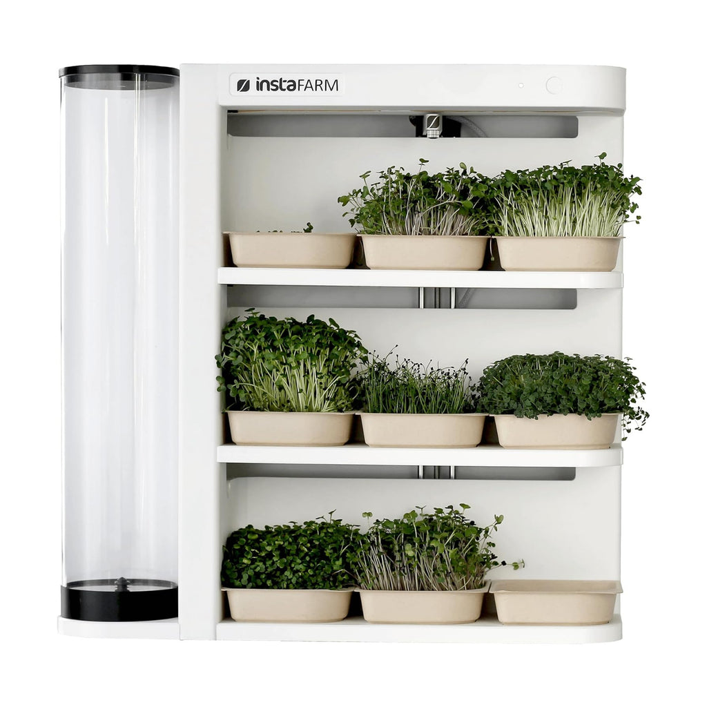 Indoor Garden, Fully Automated LED Growing Unit for Microgreens, Herbs, Leafy Greens, Organic Soil-Based, Low/No