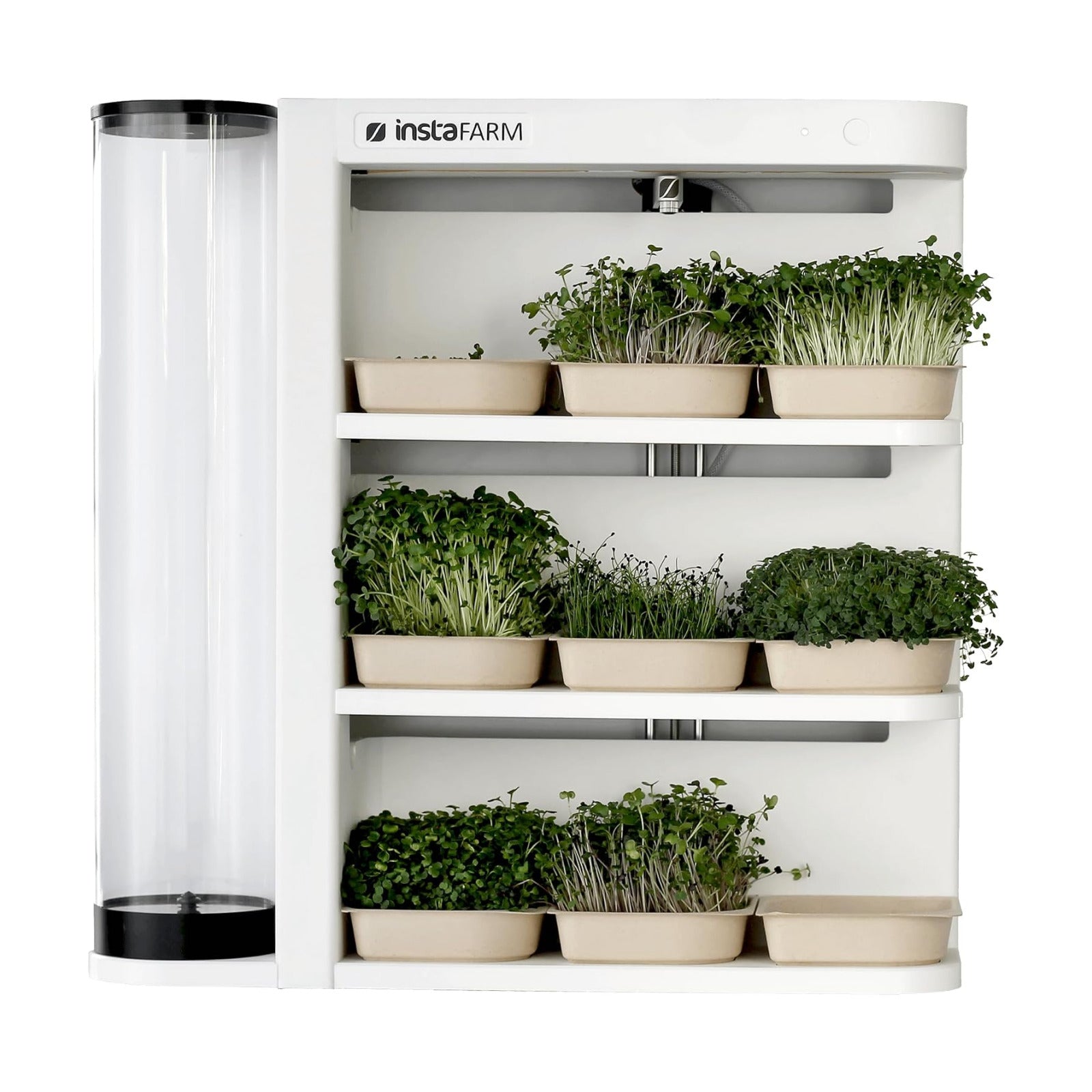 Indoor Garden, Fully Automated LED Growing Unit for Microgreens, Herbs, Leafy Greens, Organic Soil-Based, Low/No