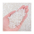 Small Clear Quartz Crystal Chips Aquarium Gravel Rocks Pebbles 3 Lb, Irregular Shaped Fish Tank Rocks Landscaping