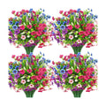 20 Bundles Artificial Flowers for Outdoors Fake Plants, Mixed