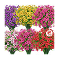 20 Bundles Artificial Flowers for Outdoors Fake Plants, Multicolor