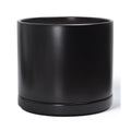 D'vine Dev 14 Inch Ceramic Planter Pot, Black, 94-O-G-2