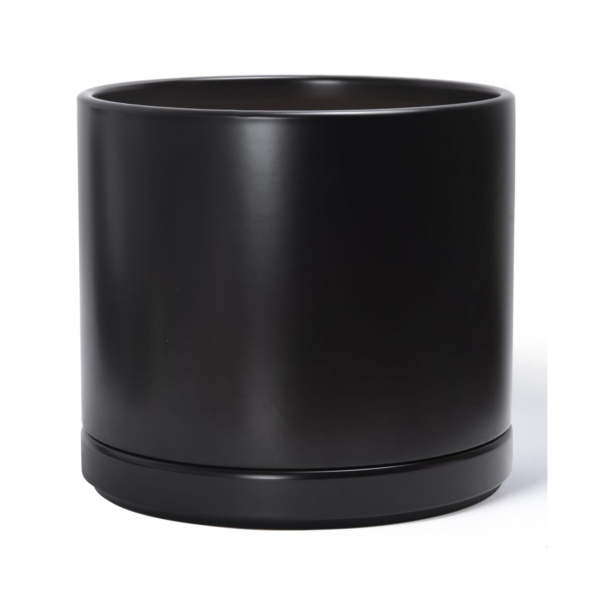 D'vine Dev 14 Inch Ceramic Planter Pot, Black, 94-O-G-2