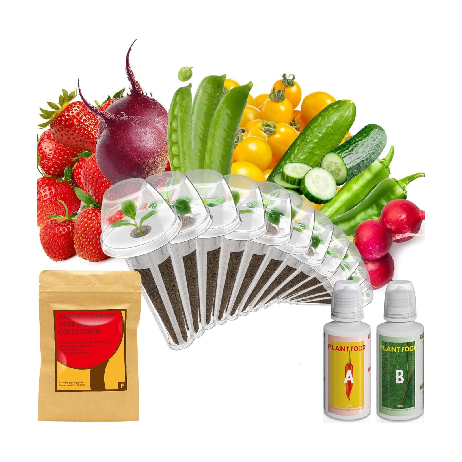 inbloom Fruit Seed Pod Kit for AeroGarden, Ahopegarden, GARDENCUBE, MUFGA, iDoo Hydroponics Growing System, 12-Pods