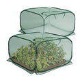 2 Pcs Pop Up Mesh Plant Cover, 35" x 35" x 27.5" Foldable Plant Protector Mesh Plant Enclosure, Garden Net Cage Guard