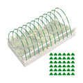 72 Pack Garden Hoops for Raised Beds, 12 Sets Fiberglass with PVC | Durable, Rust-proof, DIY greenhouse tunnel, For row