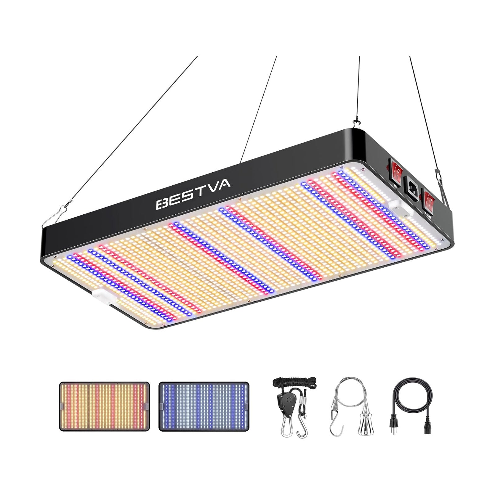 DC3000 Grow Light for Indoor Plants, Dimmable Full Spectrum LED Plant Light | BESTVA 300W LED Plant Light with