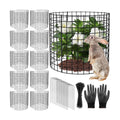 10 Pack Plant Protectors from Animals, 13x12 Plant Cages for Outdoor Plants | Wire Plant Protector, Thick Metal