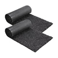 Sekcen 2 Pack Rubber Mulch Roll Mat for Landscaping Recycled Rubber Walkway Black Permanent Mulch Pathway Playground 8'