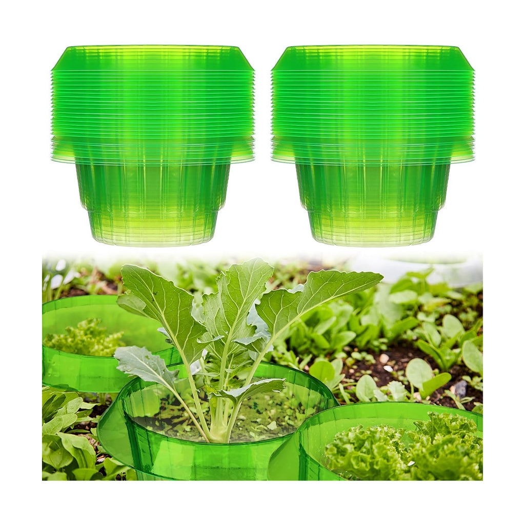 Cinnvoice 25 Pack Slug Snail Plant Collars, Plastic Garden Cloches, Slug Snail Defense Tool Collar for Outdoor Indoor