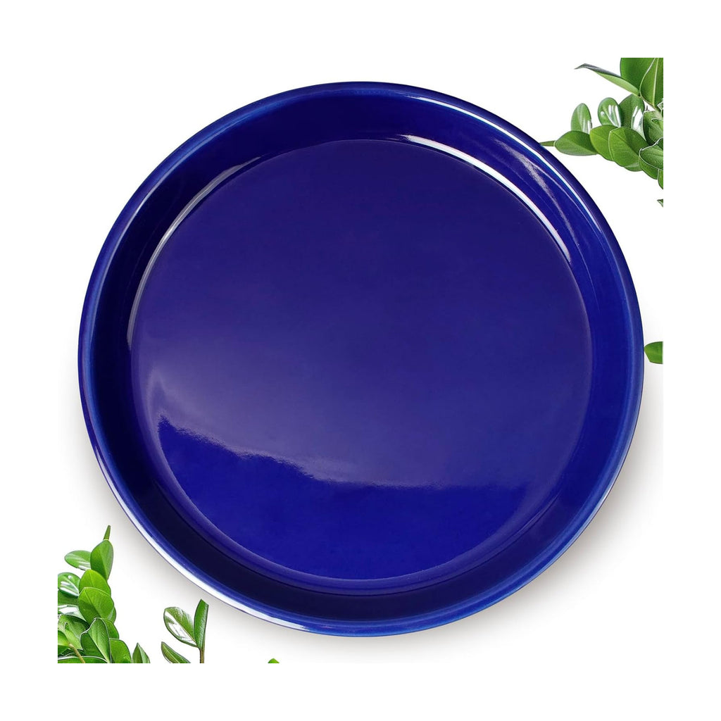 Plant Saucer for Outdoors - Ceramic Plant Saucer, 10 Inch Plant Trays for Indoors, Round Flower Pot Saucer, Large Plant