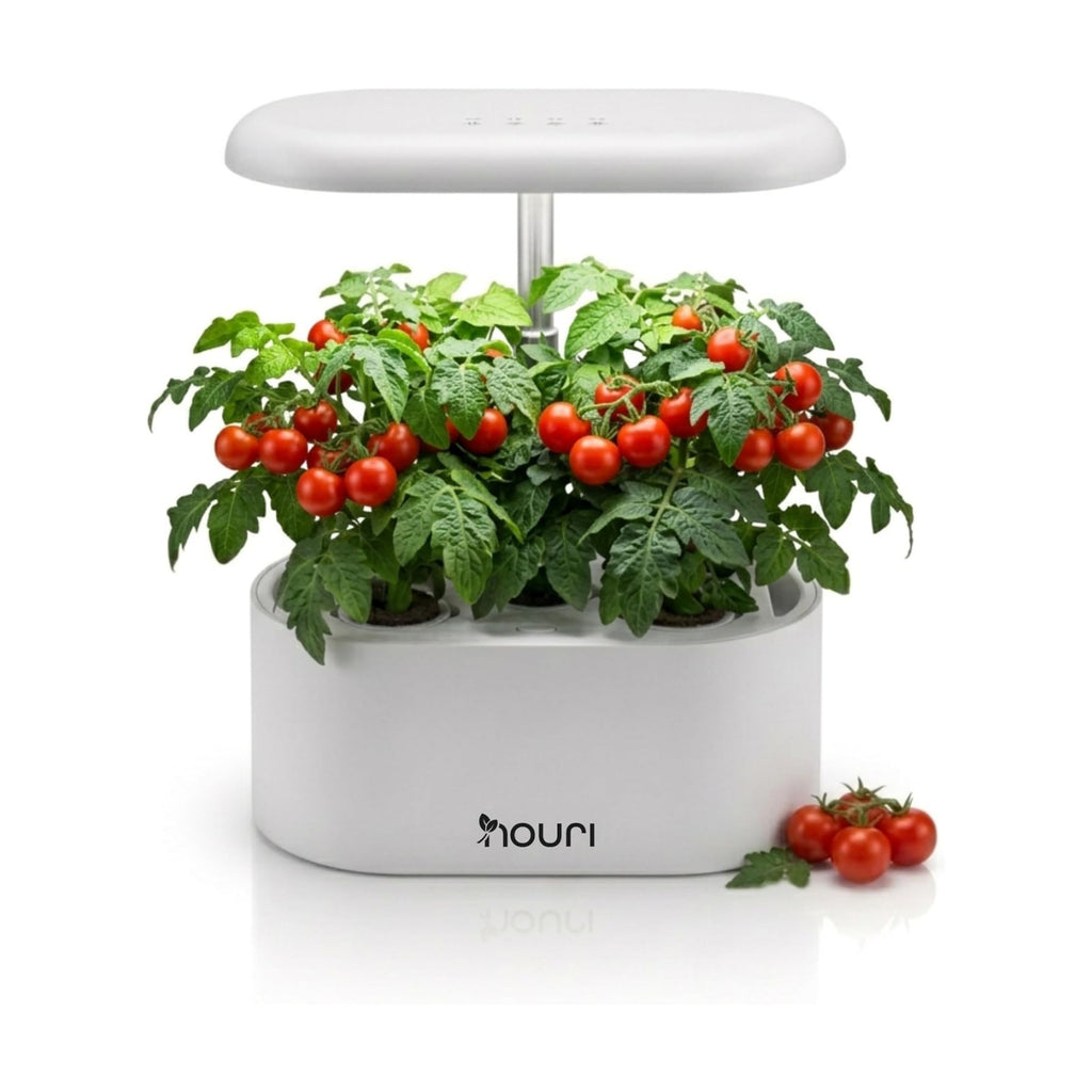 Nouri Hydroponics Growing System, 5 pod Smart Indoor Herb Garden Kit with LED Grow Lights, Hydroponic Herb Garden