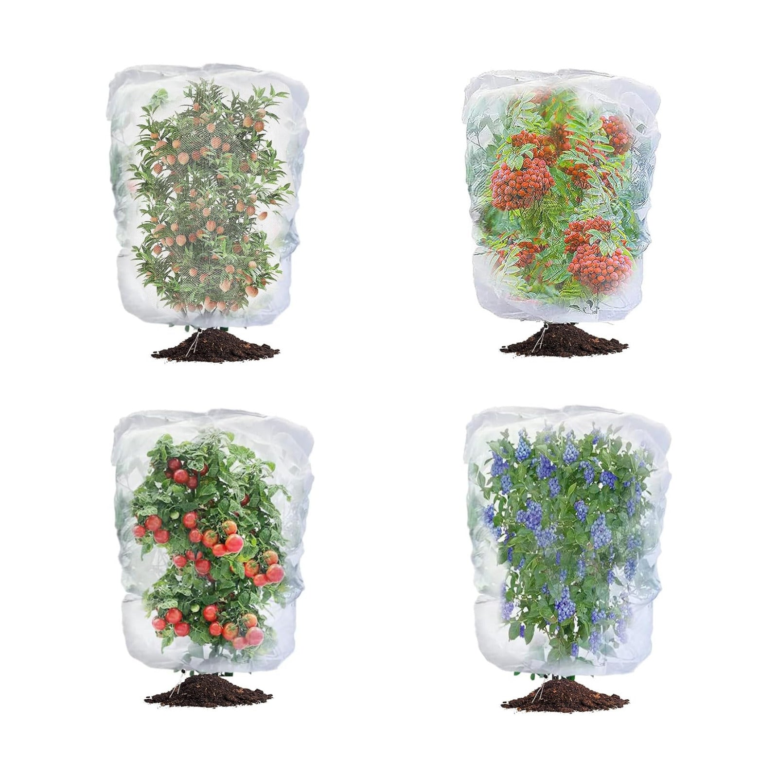 afzdby Garden Mesh Netting with Drawstring,Plants Cover Protection from Anti Birds,Bugs,Cicadas,and Insects-Pest