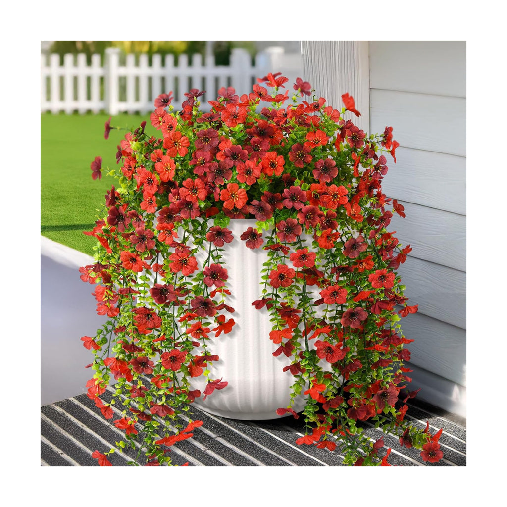 Hommyea Artificial Fake Fall Flowers Plants for Outdoors Mums Home Decor