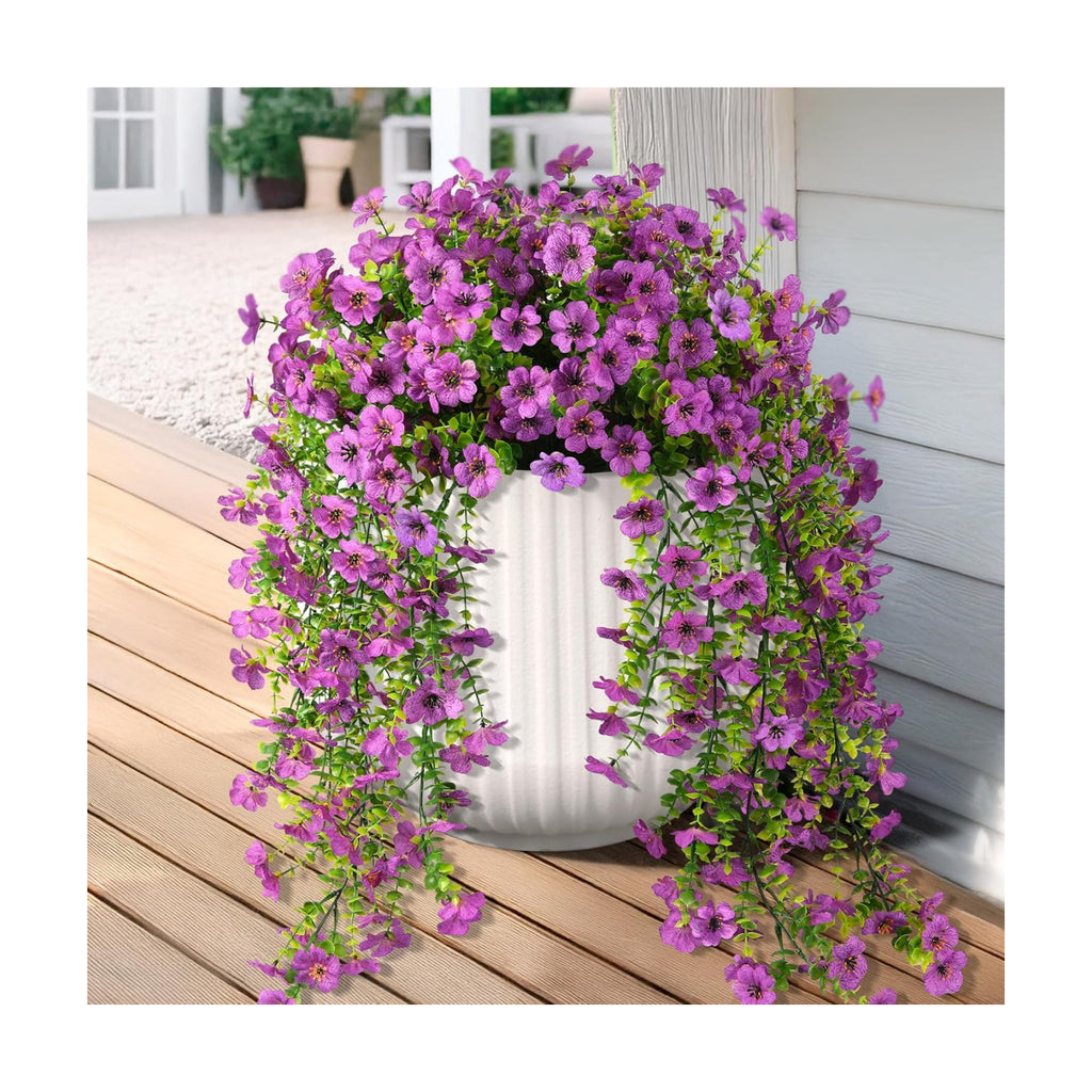 Hommyea Artificial Fake Fall Flowers Plants for Outdoors Mums Home Decor