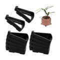 Hariendny 12 PCS Pot Feet for Outdoor Planters, Plant Pot Feet, Invisible Flower Pot Risers Toes, Plant Risers for Pots Outdoor, Prevent Stains and Water Damage(Black)