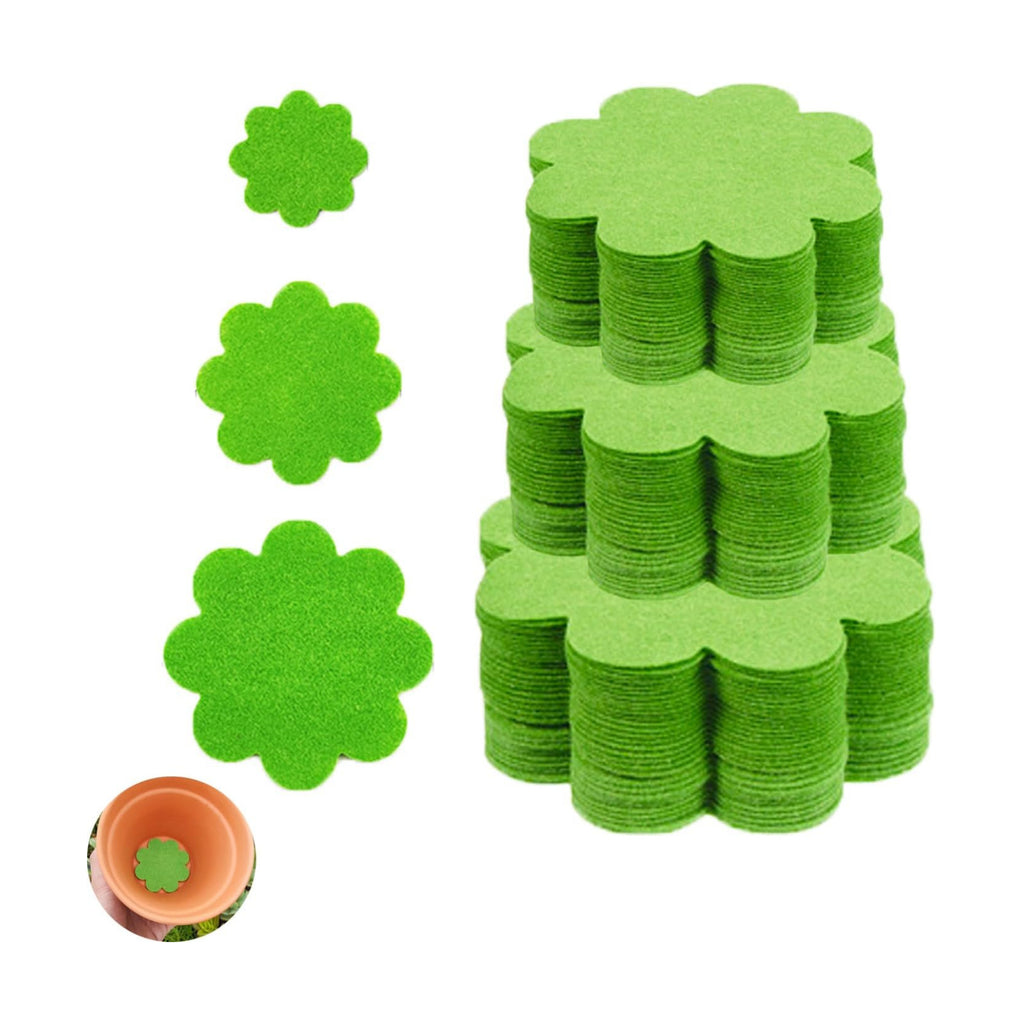 60 Pack Plant Pot Hole Pads Fiber Fabric Instead of Mesh Pad Drainage Hole Cover Pad Fine Filter Non Dirt Bottom Screen Layer Stopper to Prevent Soil Loss Planters Pots Watering