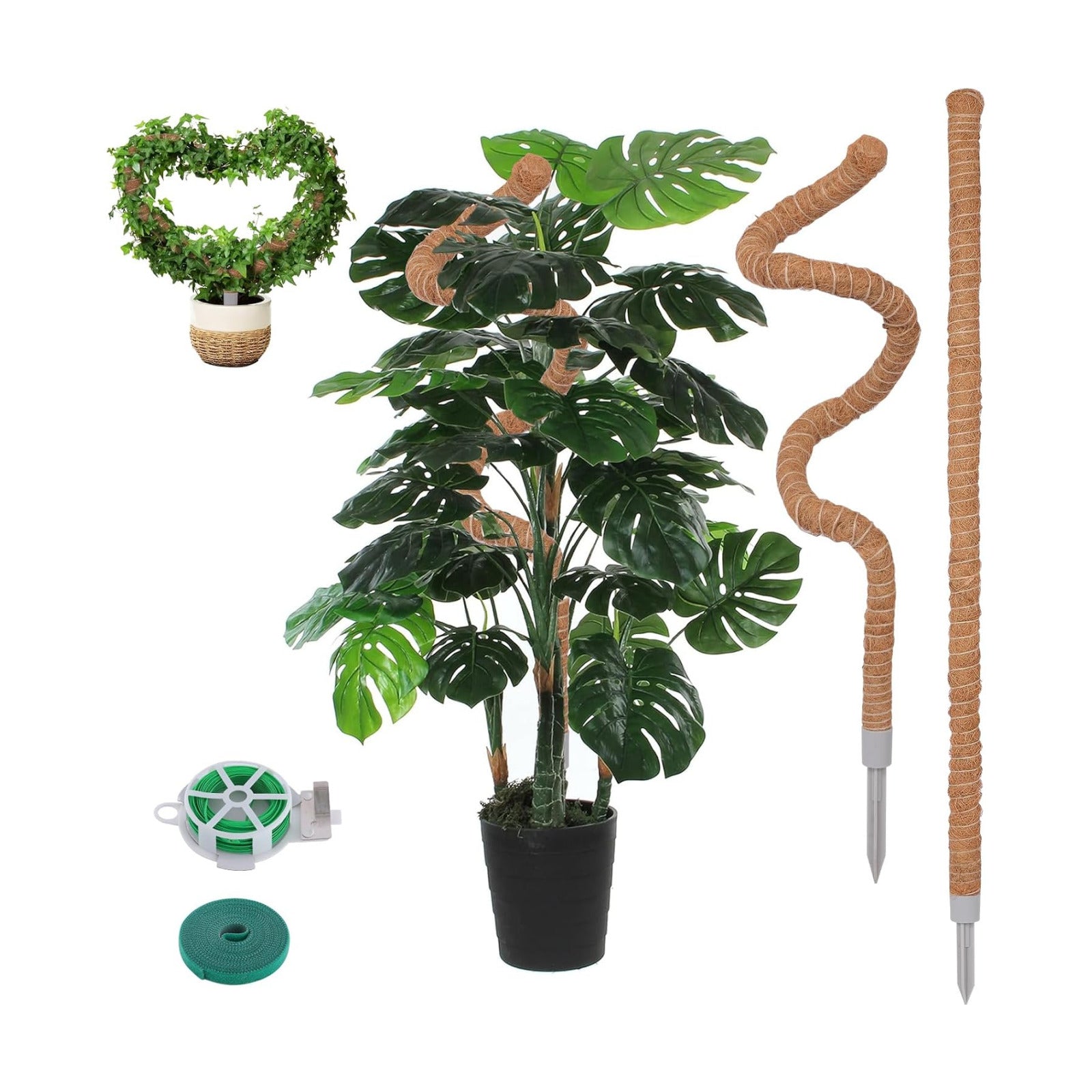 2 Pack Moss Pole, 40 Inch Monstera Plant Support, Moss Poles for Climbing Plants Indoor DIY, Coco Coir Plant Pole Moss