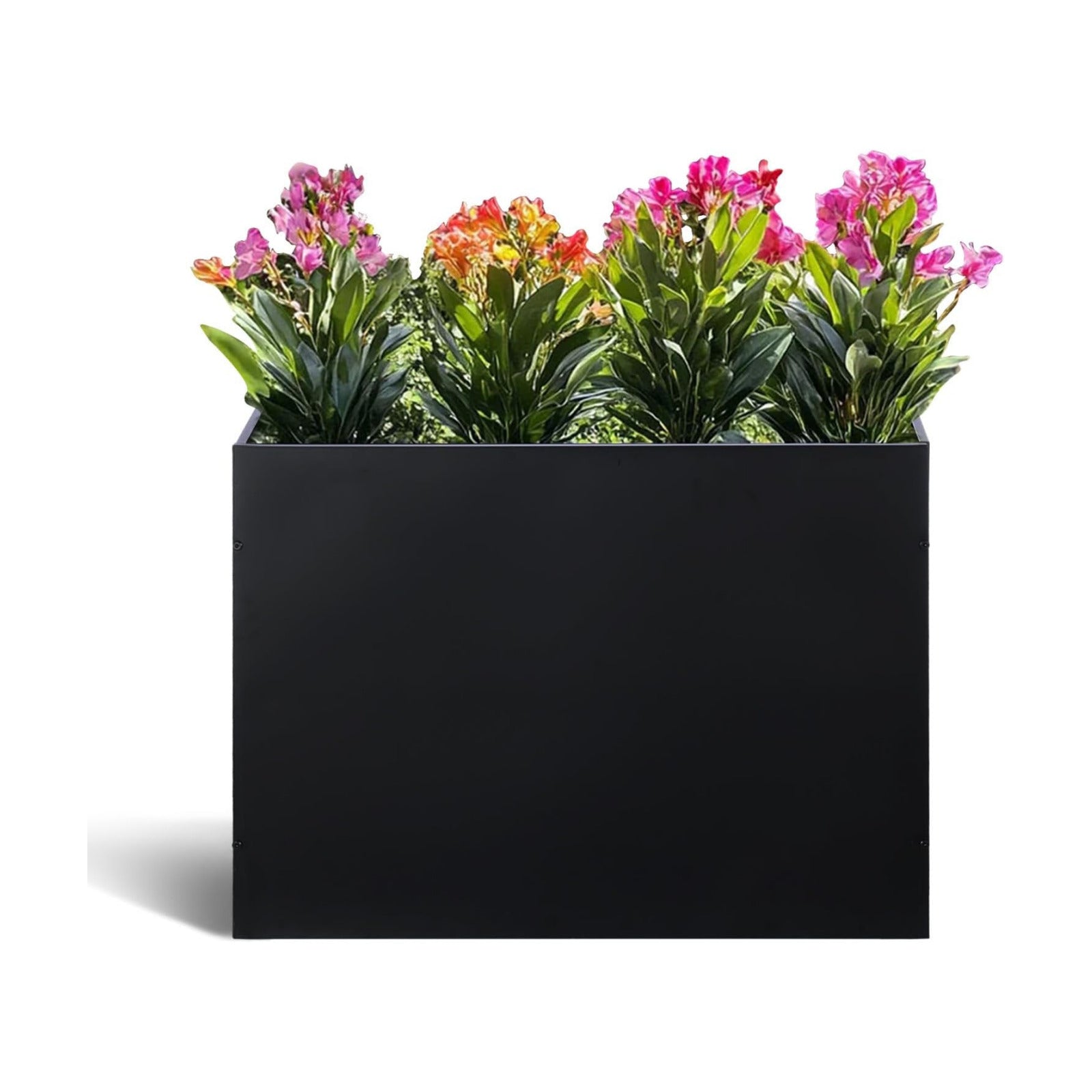BAYN Large Metal Rectangular Garden Planter Box 32”x 12”x 24” | Modern Design, Weather-Resistant Coating, Heavy Duty