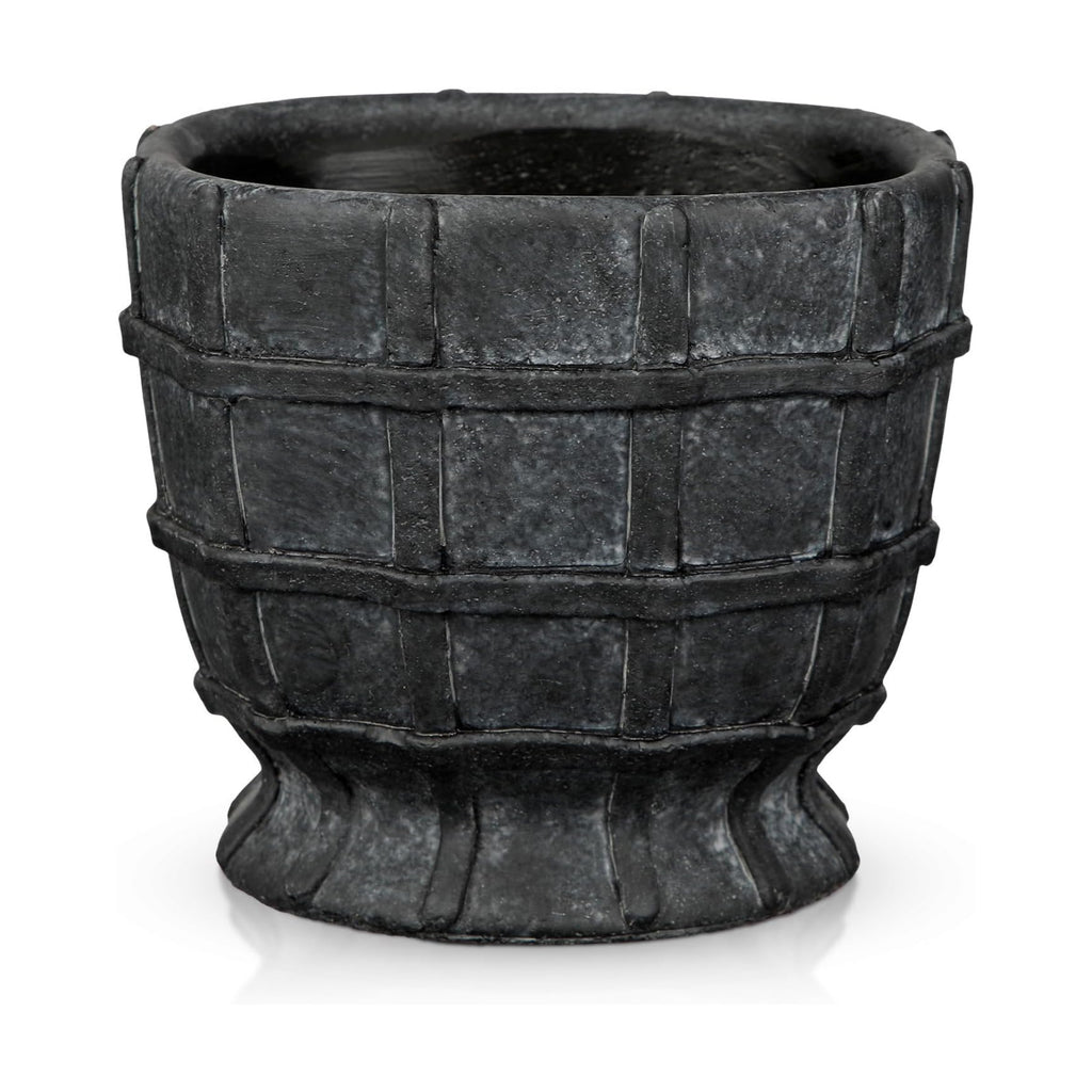 6" Black Ceramic Plant Pots with Drainage Hole, Rustic Flower Pots for Indoor Plants, Outdoor Decorative Ceramic