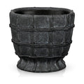 6" Black Ceramic Plant Pots with Drainage Hole, Rustic Flower Pots for Indoor Plants, Outdoor Decorative Ceramic