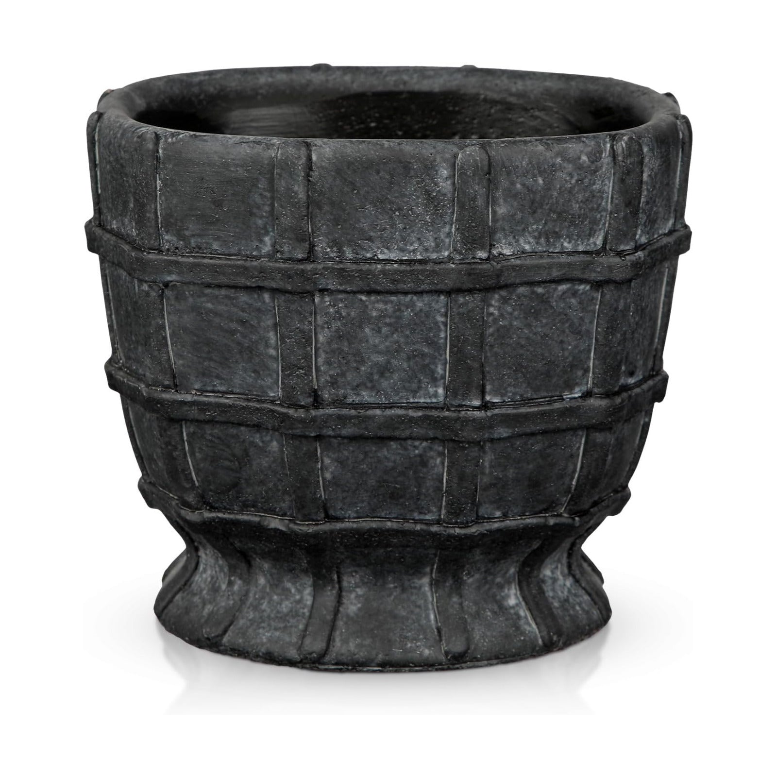 6" Black Ceramic Plant Pots with Drainage Hole, Rustic Flower Pots for Indoor Plants, Outdoor Decorative Ceramic