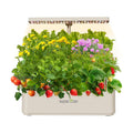 Hydroponics Growing System, Compact 12 Pods Indoor Garden, Beige | 24W LED Dimmable Grow Light, 4L Water Tank with