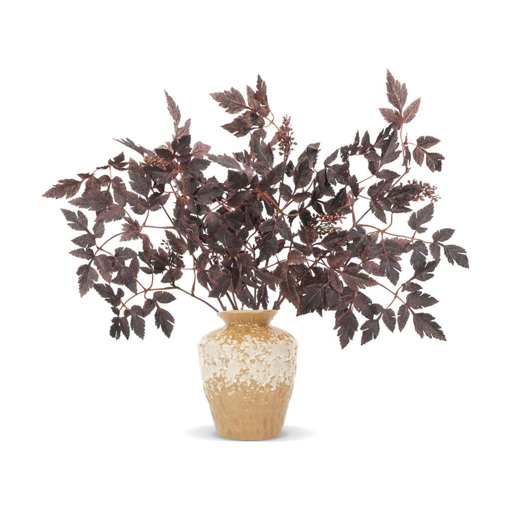 24" Fall Stems with Berries for Vase, Faux Purple Cimicifuga, 4 Pack
