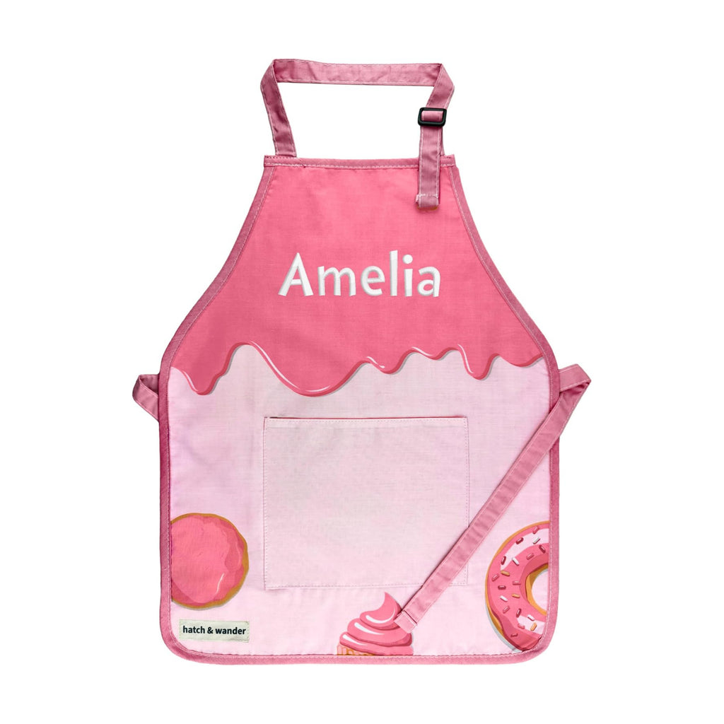 hatch & wander Kids Apron | Fun Kids Aprons for Cooking or Gardening | 4 Fun Designs & 2 Sizes | Kids Painting Apron