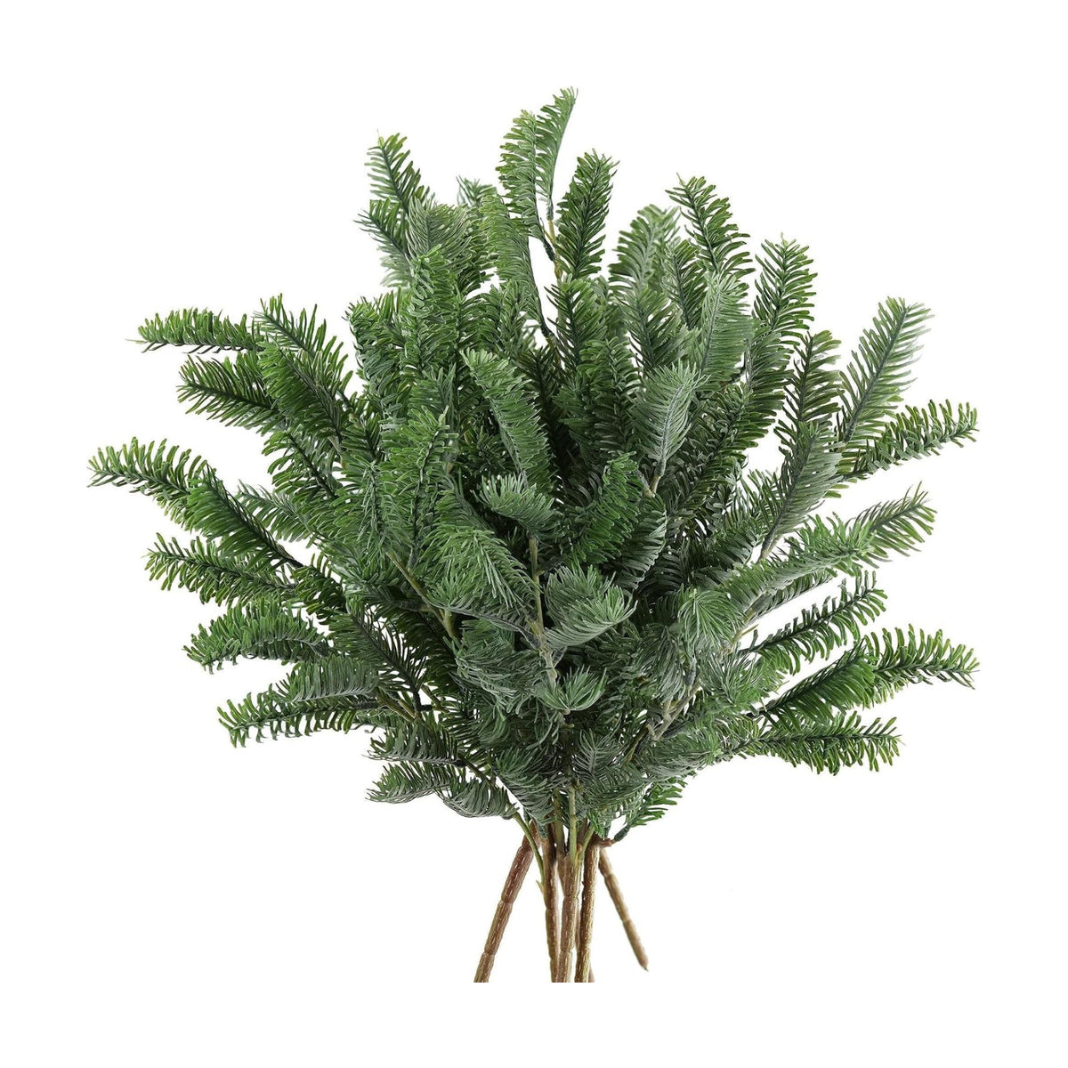 FiveSeasonStuff Green Soft-Touch Artificial Pine Stems, 6 Pack, 17.7 Inch