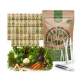 50 Winter Vegetable Garden Seeds Variety Pack - 43,450+ Non-GMO Heirloom Seeds for Outdoors & Indoor Home Gardening