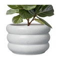 SQOWL Ceramic Planter Pot 13.5 Inch - Plant Pot Indoor with Drainage Hole Large Flower Pot Outdoor Modern Planter House