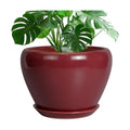 Ceramicfor 10 Inch Plant Pot, Ceramic Planter, Red