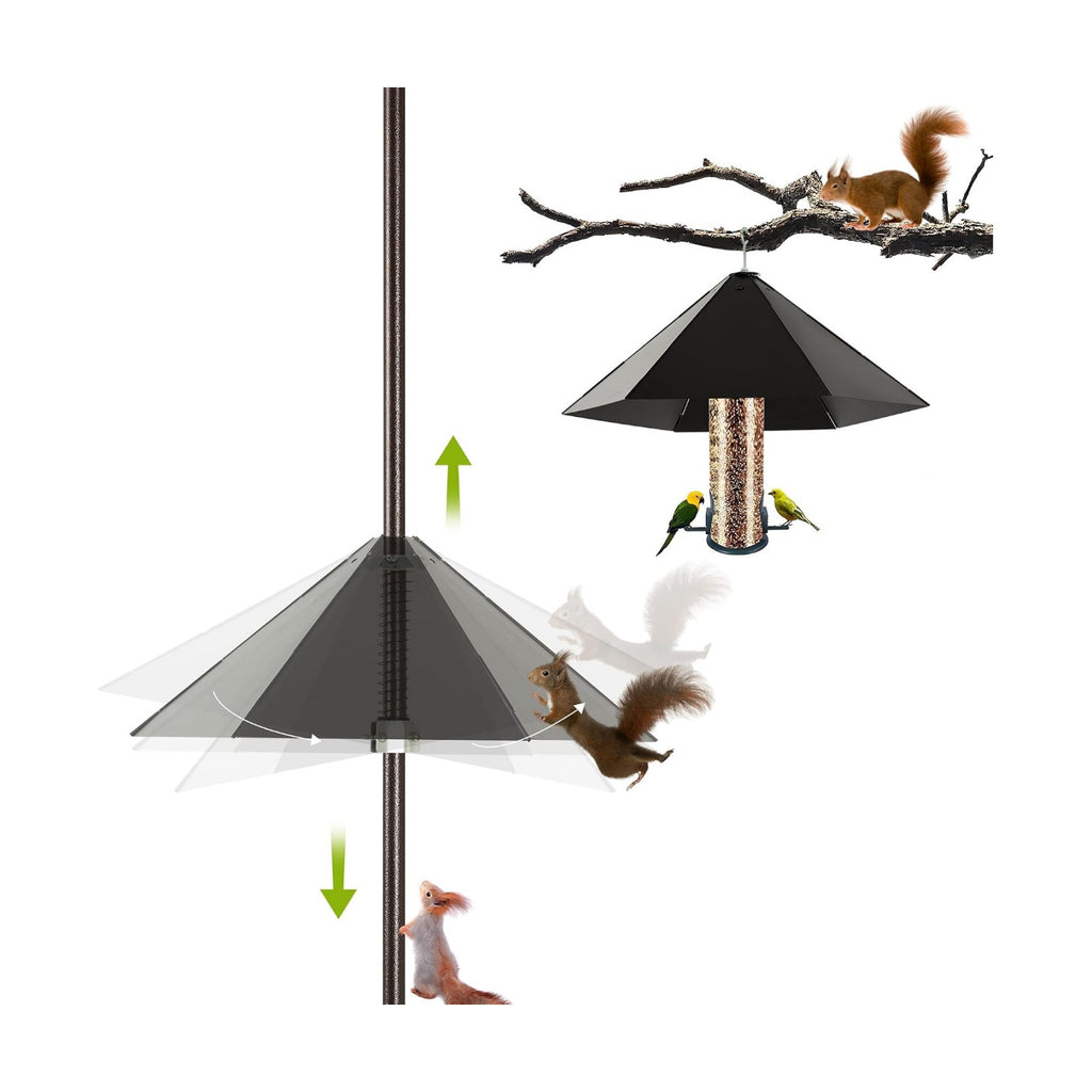 YINGYM Widened 19" Metal Squirrel Baffle for Bird Feeder Poles, 1 Pack