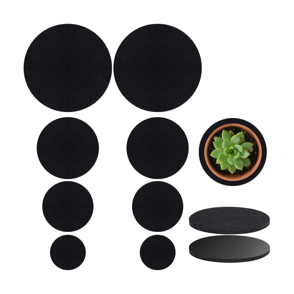 Plant Coaster Mat Reversible(Fabric/Leather),8Pcs Plant Coasters 4 Sizes(4/6/8/10inch) Plant Coasters for House Plants Indoor & Outdoor,Household Products Absorbent/Waterproof(8pcs Set)