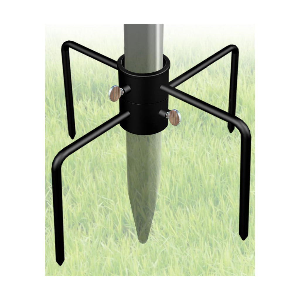 Garbuildman Pole Stabilizer Stand Applies to 1.41"/1.81”/2.12” Poles with 2 Adjustable Adapters, Outdoor Bird Feeder Pole Base, In-Ground Umbrella Stand Anchor Support, Black, 1 Pack