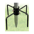 Garbuildman Pole Stabilizer Stand Applies to 1.41"/1.81”/2.12” Poles with 2 Adjustable Adapters, Outdoor Bird Feeder Pole Base, In-Ground Umbrella Stand Anchor Support, Black, 1 Pack