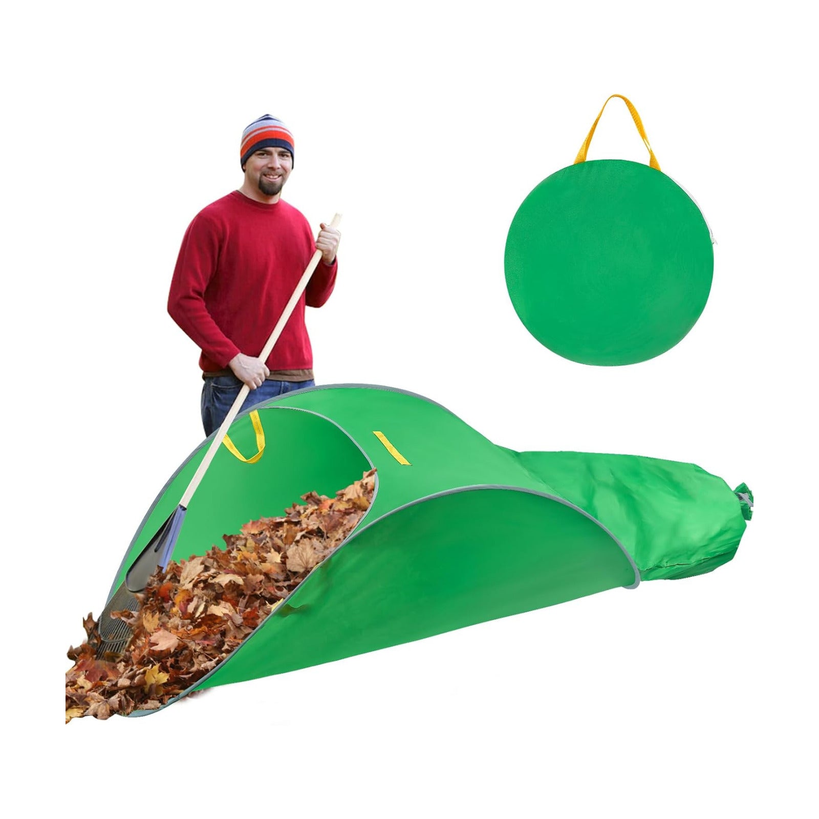 UQM Leaf Collector, Portable Pop Up Leaf Bags, Foldable Leaf Pick Up Tools | Foldable Leaf Pick Up Tools, Reusable Yard