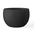 Kante Accent Round Bowl Black Concrete Planter 14.8" Dia, Outdoor | Rubber Plug for Indoor, Drainage for Garden