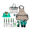 Garden Tool Set, 11 Pcs Gardening Hand Tools Heavy Duty Stainless Steel Garden Supplies with Repotting Mat for Planting