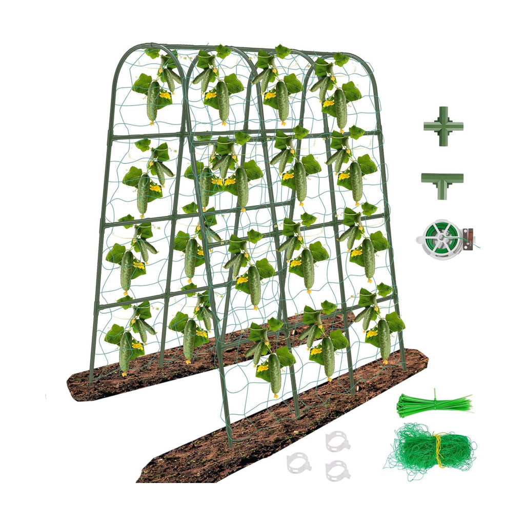 65"×50" Cucumber Trellis for Raised Bed,Tall Metal Arch Garden Trellis for Climbing Plants Outdoor,Vegetables,Plant