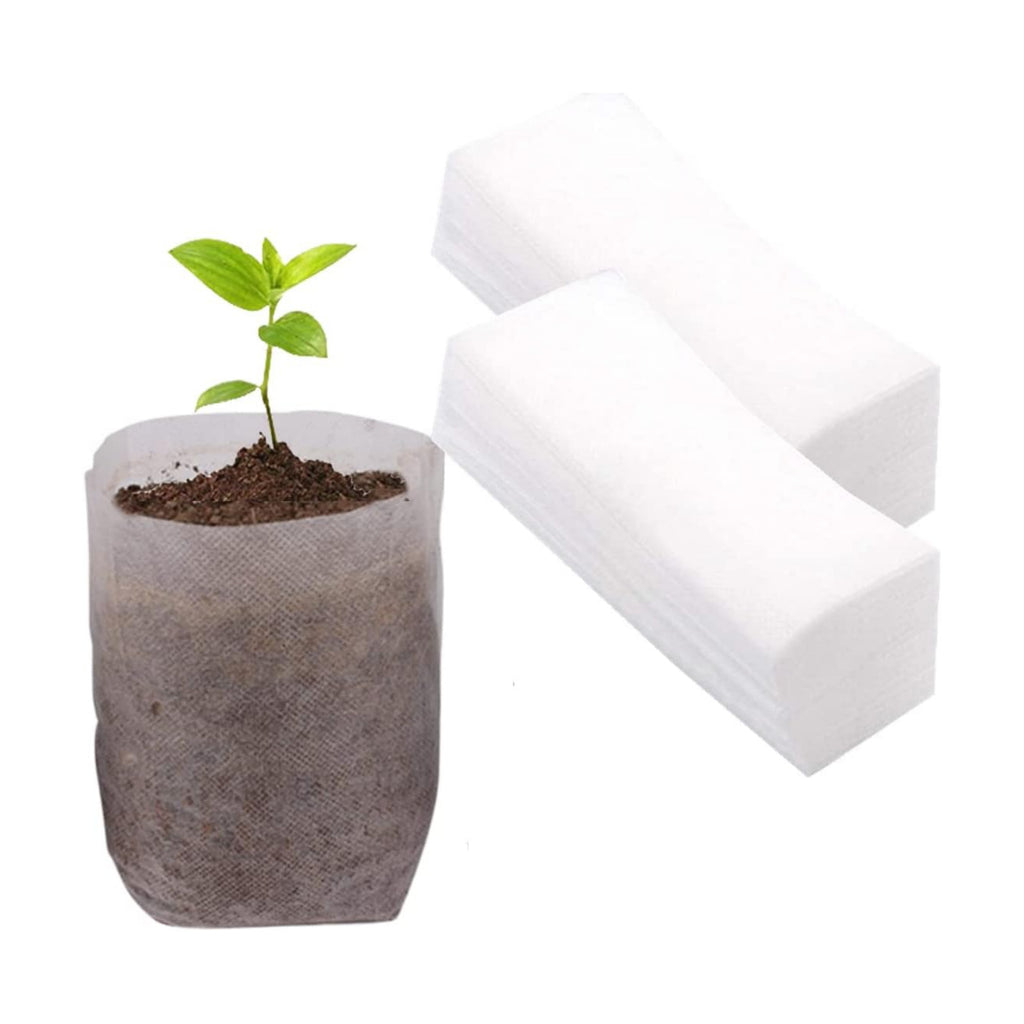 gardtree 1/8 Gallon 400PCS 5.5×6.3 Inch Breathable Plant Grow Bags - Non-Woven Plant Nursery Bags for Seed Starting, Indoor/Outdoor Vegetables, Herbs & Flowers | Easy Transplant, Space Saving