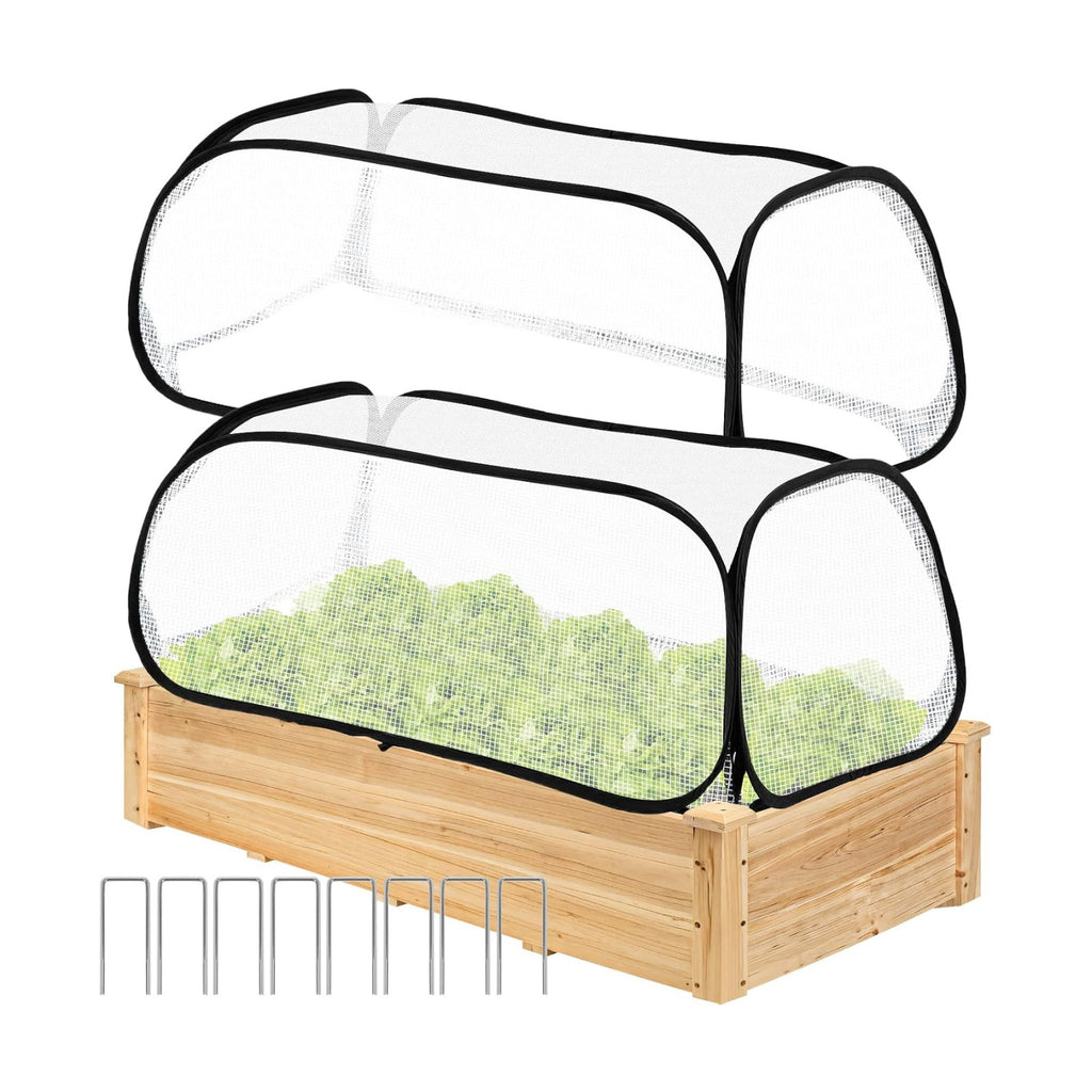 2 Pack Garden Covers for Raised Beds, 45"X22"X16", Freeze Protection | Garden Row Plants Cover Accelerator, Greenhouse