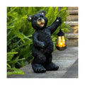 Resin Solar Bear Statue LED Light Waterproof Garden Yard Decor | Sturdy resin solar bear statue with LED lantern