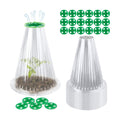 UQM 50 Pack Garden Cloches for Plants with Rotary Vent Cover Reusable | Bell Plant Protector Garden Protection from
