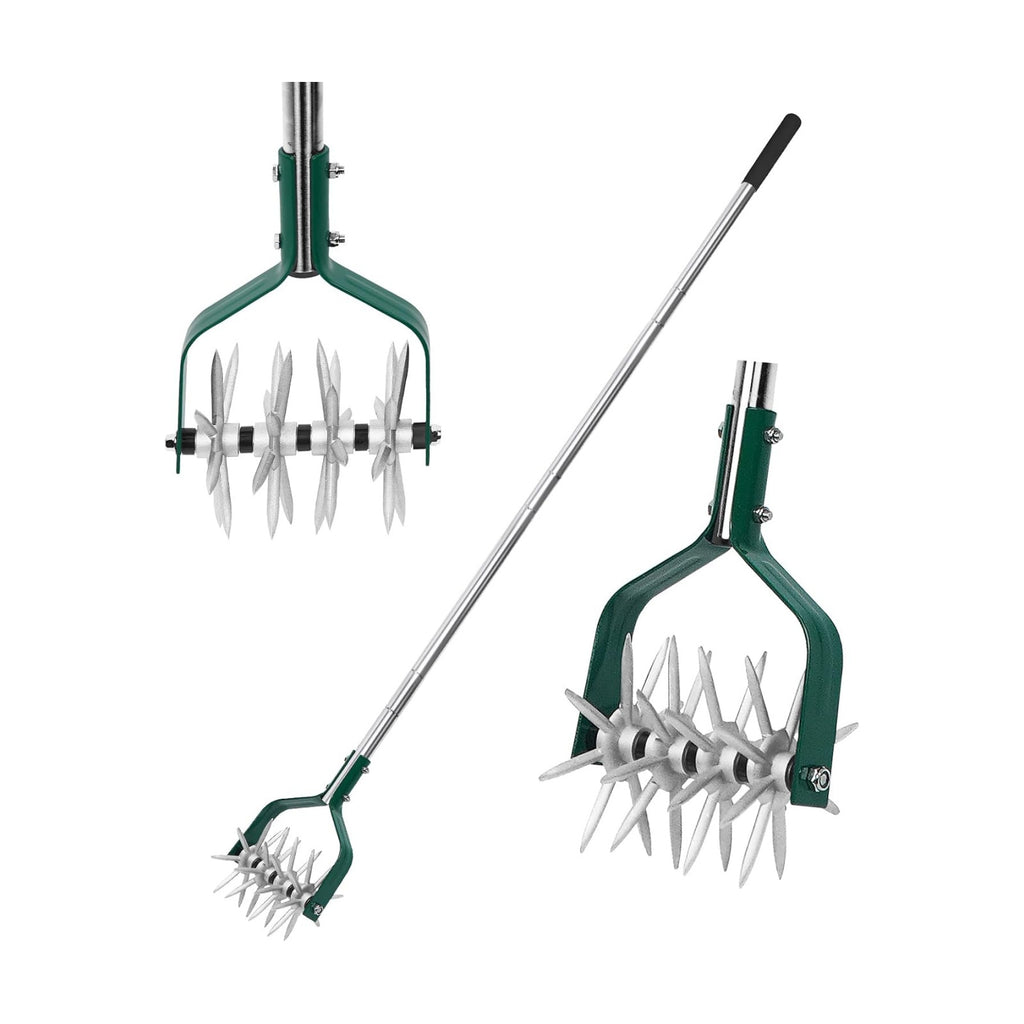 YEELOR Rotary Cultivator Garden Tool with Durable Aluminum Gears | Manual Tiller, 57″ long handle, loosens soil, mixes