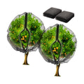 2 Pack Fruit Tree Netting Bags with Zipper and Drawstring, 8 x 8ft Ultra Fine Mesh Garden Netting Plant Cover, Bird